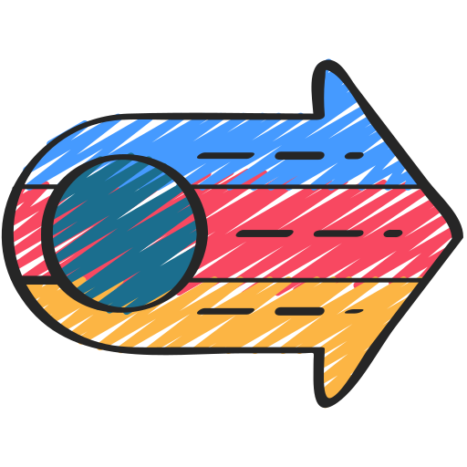 gráfico de flecha Juicy Fish Sketchy icono