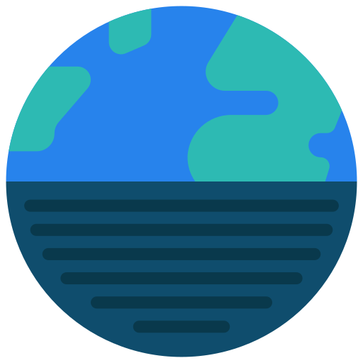 Planet earth Juicy Fish Flat icon