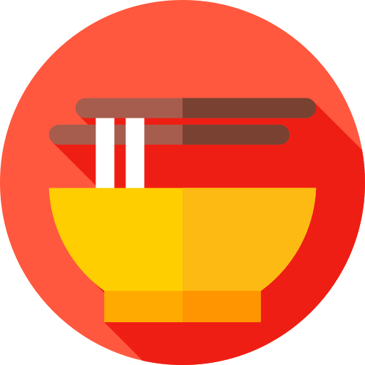 麺 Flat Circular Flat icon