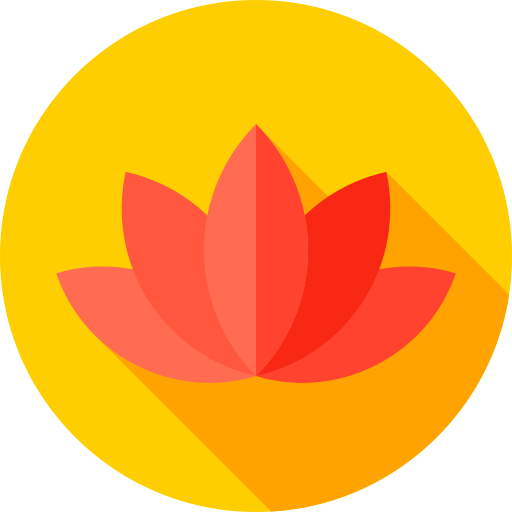 Water lily Flat Circular Flat icon