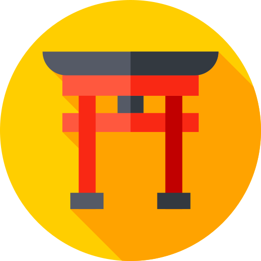 Torii gate Flat Circular Flat icon