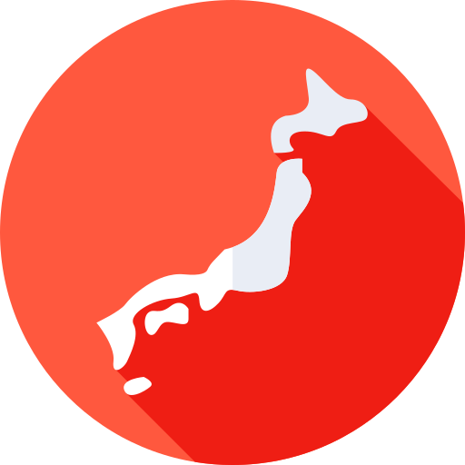 japón Flat Circular Flat icono