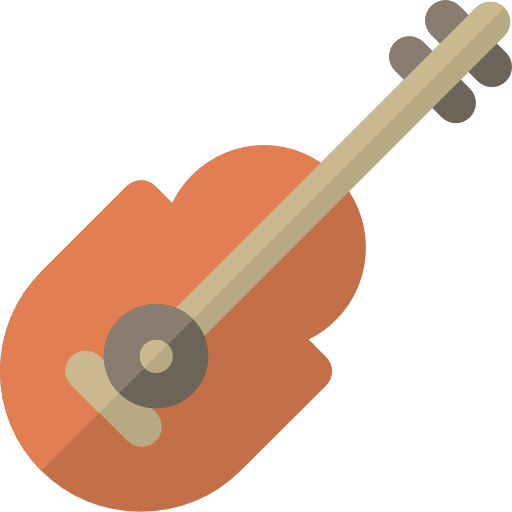 viool Basic Rounded Flat icoon