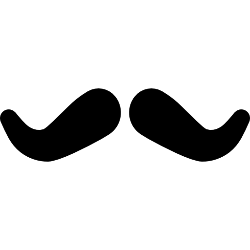 moustache Basic Rounded Filled Icône