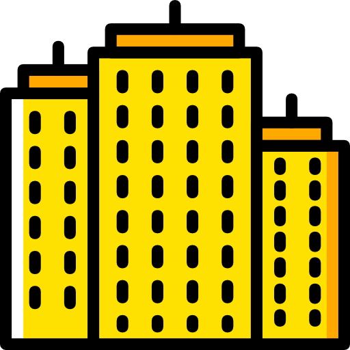 Skyscraper Basic Miscellany Yellow icon