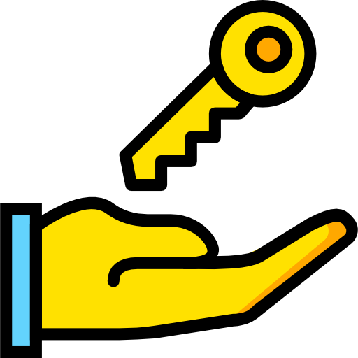 House key Basic Miscellany Yellow icon