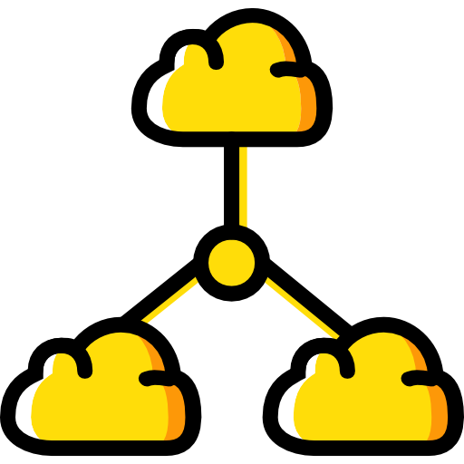 cloud computing Basic Miscellany Yellow icona