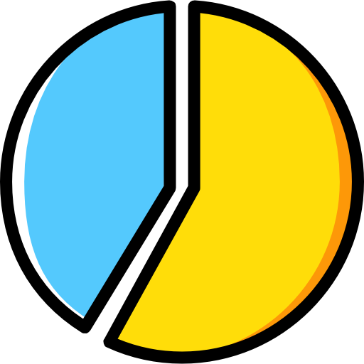 gráfico de pizza Basic Miscellany Yellow Ícone
