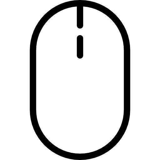 mysz komputerowa Detailed Rounded Lineal ikona