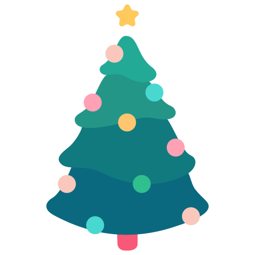 Christmas tree Victoruler Flat icon