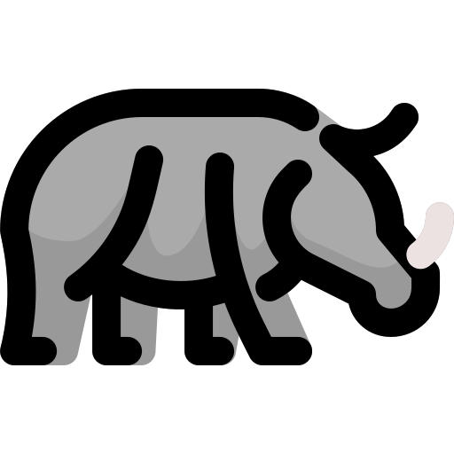 rinoceronte Vitaliy Gorbachev Lineal Color icono