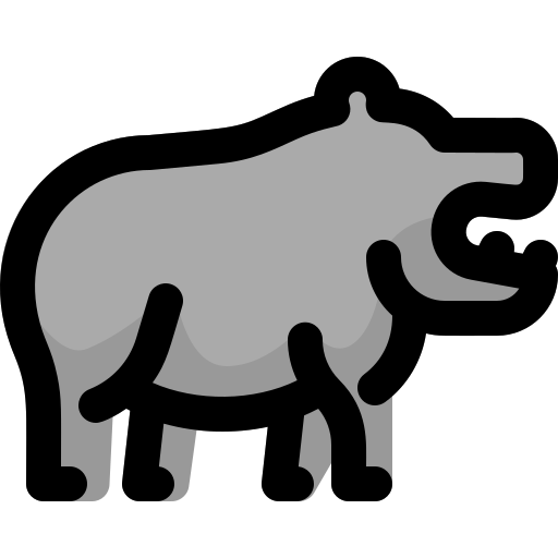 nijlpaard Vitaliy Gorbachev Lineal Color icoon