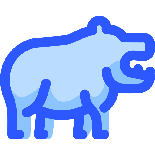 Hippopotamus Vitaliy Gorbachev Blue icon
