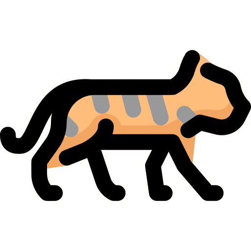 tigre Vitaliy Gorbachev Lineal Color icono