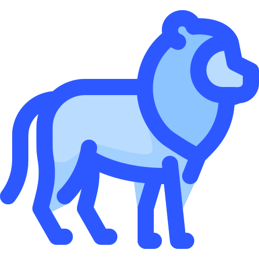 lion Vitaliy Gorbachev Blue Icône