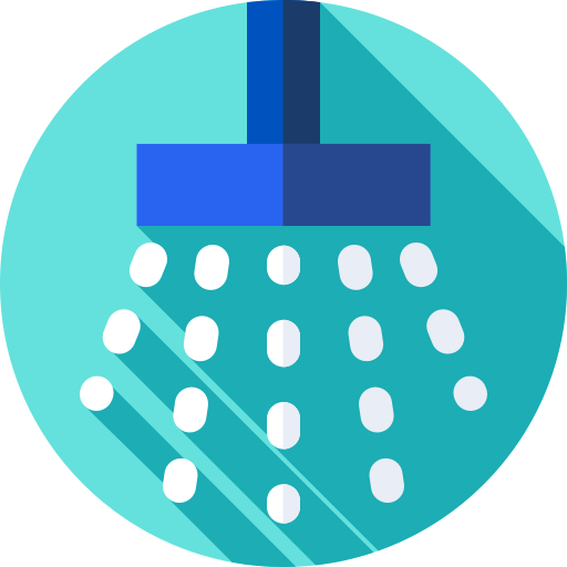 Shower Flat Circular Flat icon