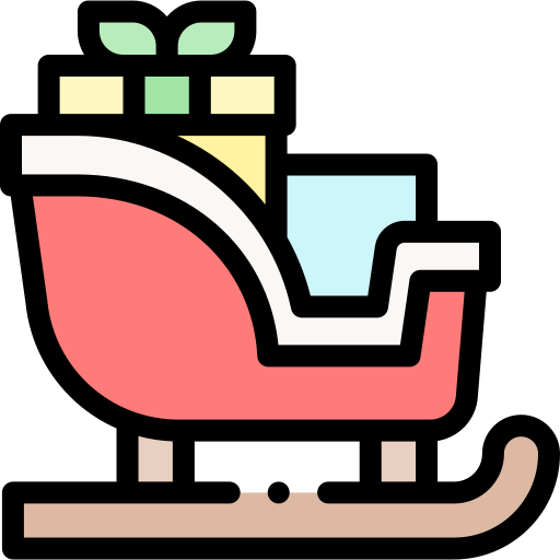 Sleigh Detailed Rounded Lineal color icon