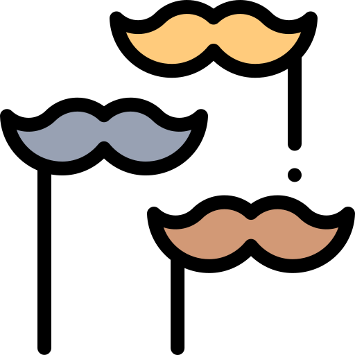 bigode Detailed Rounded Lineal color Ícone
