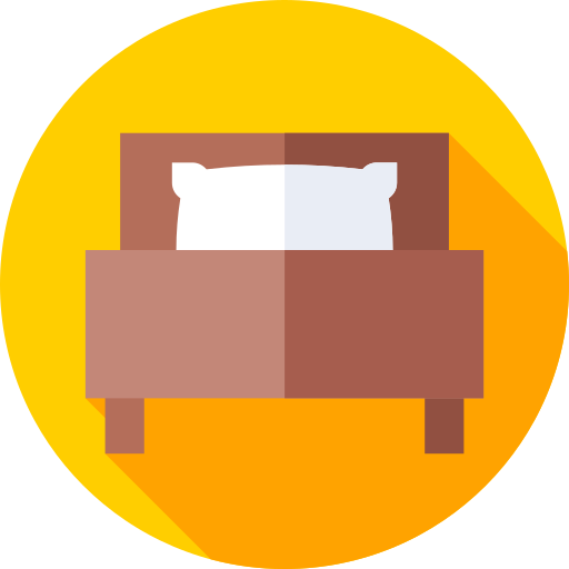 Bed Flat Circular Flat icon