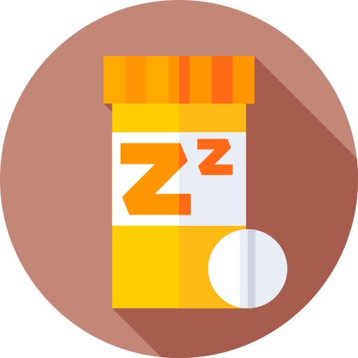 Sleeping pills Flat Circular Flat icon