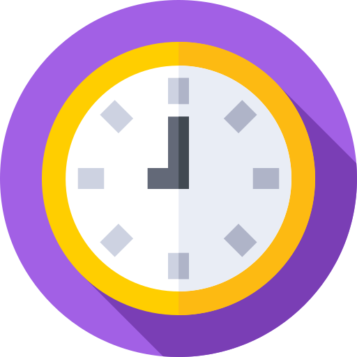 reloj Flat Circular Flat icono