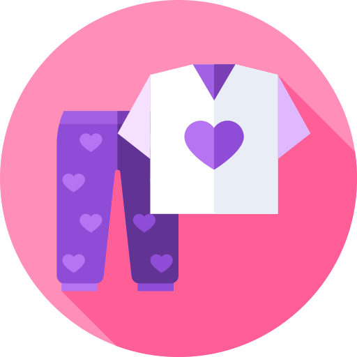 Pyjamas Flat Circular Flat icon