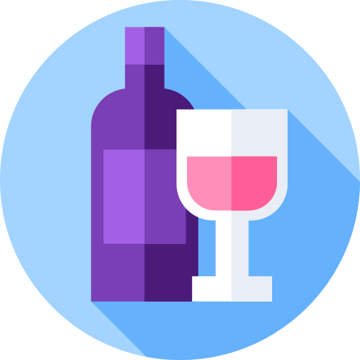 vino Flat Circular Flat icono
