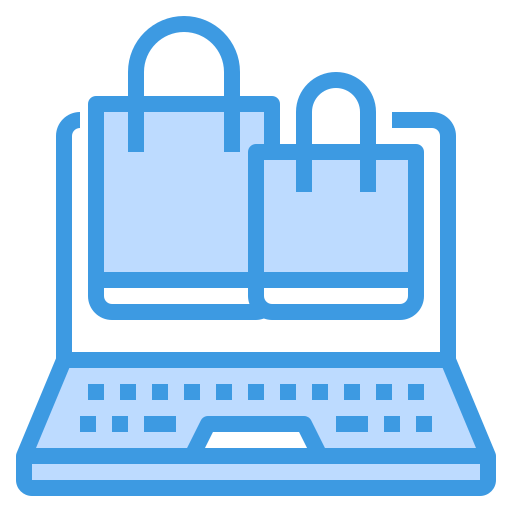Shopping bag itim2101 Blue icon
