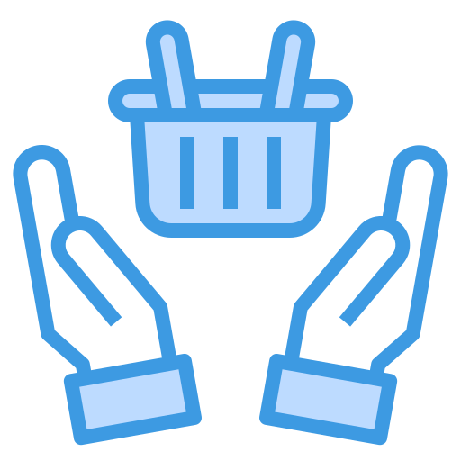 Shopping basket itim2101 Blue icon