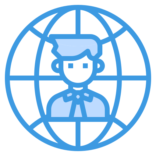 世界的に itim2101 Blue icon