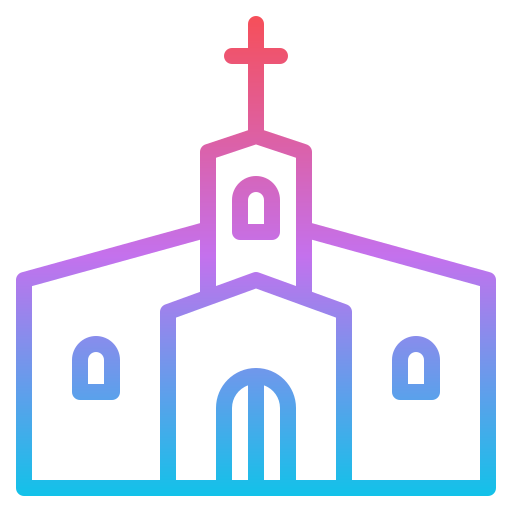 kościół Iconixar Gradient ikona