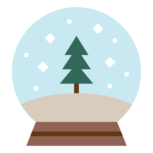sneeuwbol Iconixar Flat icoon