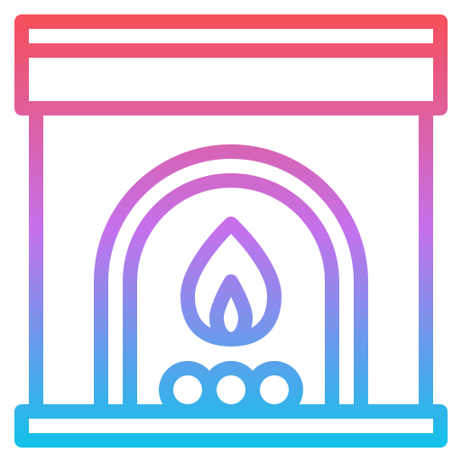 Fireplace Iconixar Gradient icon