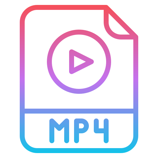 mp4 Iconixar Gradient icon