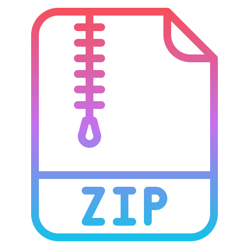 zip *: français Iconixar Gradient Icône