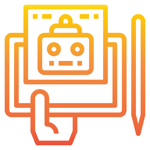 Robot Catkuro Gradient icon