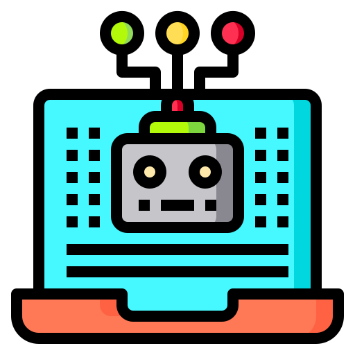 inteligencia artificial Catkuro Lineal Color icono
