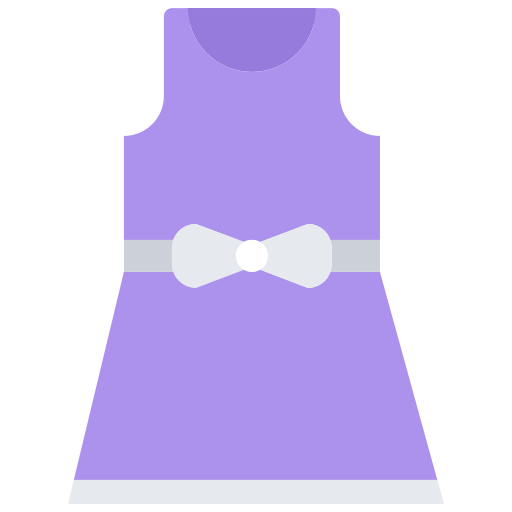 sukienka Coloring Flat ikona