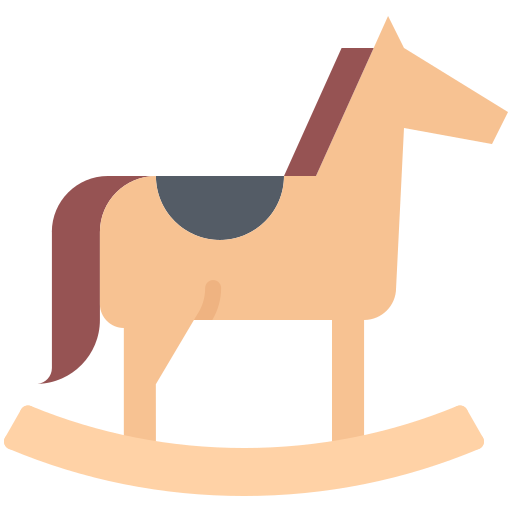 Лошадь Coloring Flat иконка