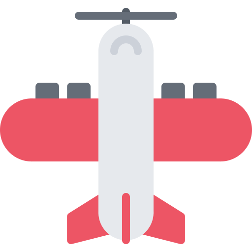 飛行機 Coloring Flat icon