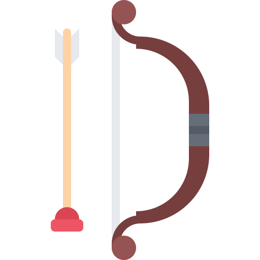 Bow Coloring Flat icon