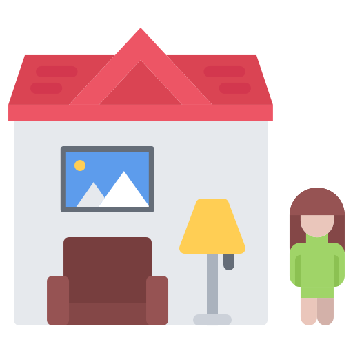 House Coloring Flat icon