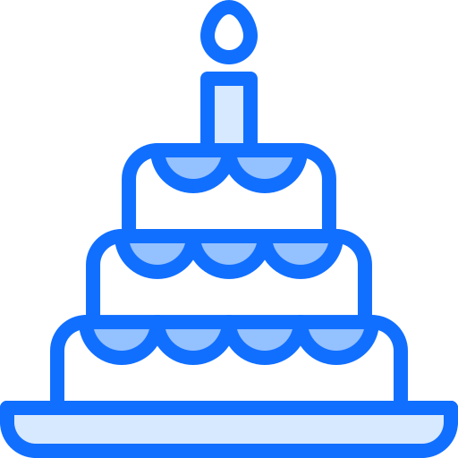 Cake Coloring Blue icon