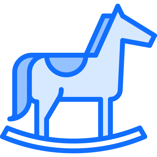 cavalo Coloring Blue Ícone