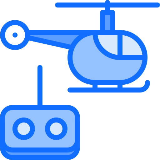 helicóptero Coloring Blue icono