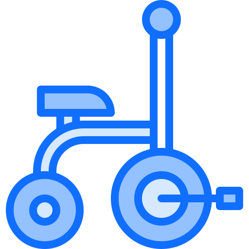 Tricycle Coloring Blue icon