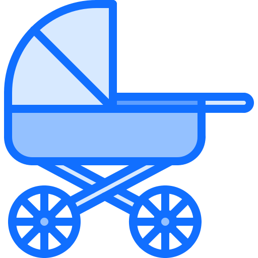 carrinho de criança Coloring Blue Ícone