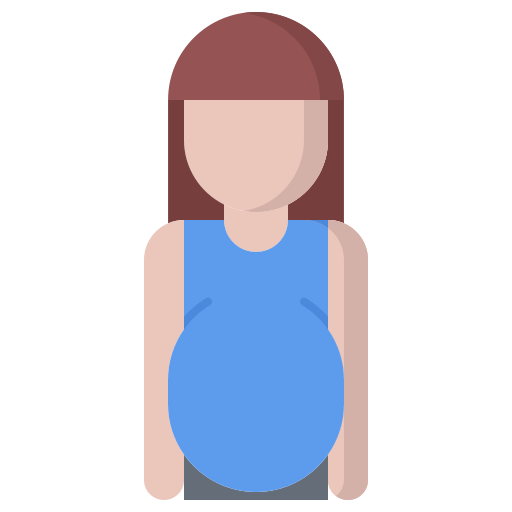 여자 Coloring Flat icon