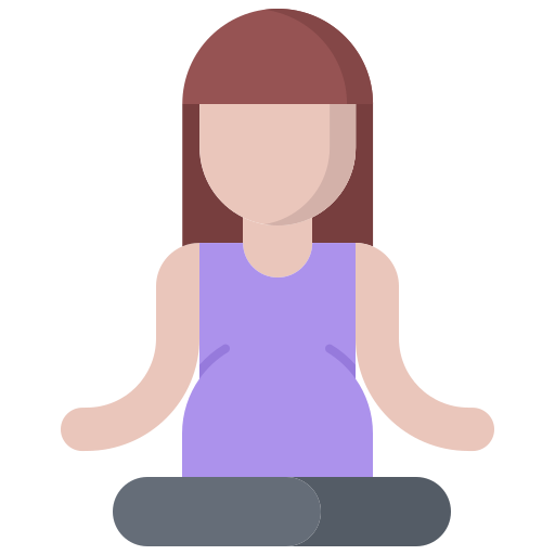 Yoga Coloring Flat icon