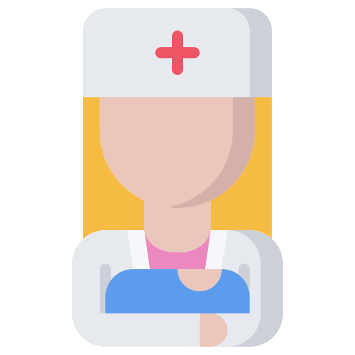 pielęgniarka Coloring Flat ikona